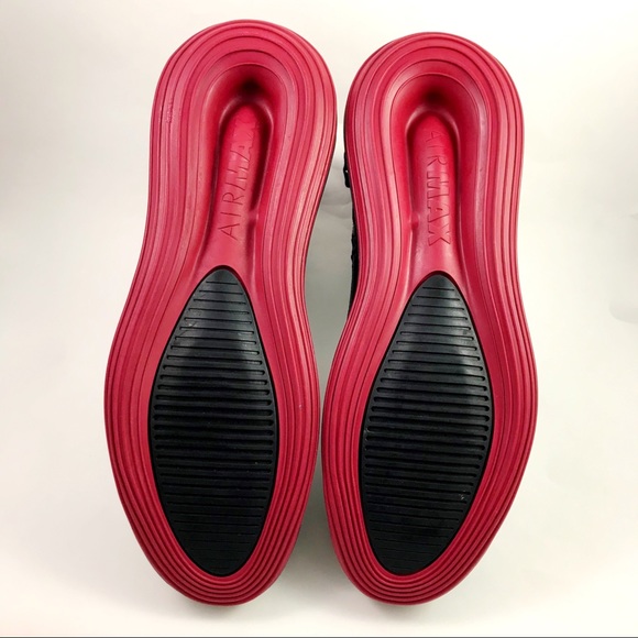 Nike Air Max 720 Saturn Black Team Red Shoes Sz 11 - Picture 5 of 8